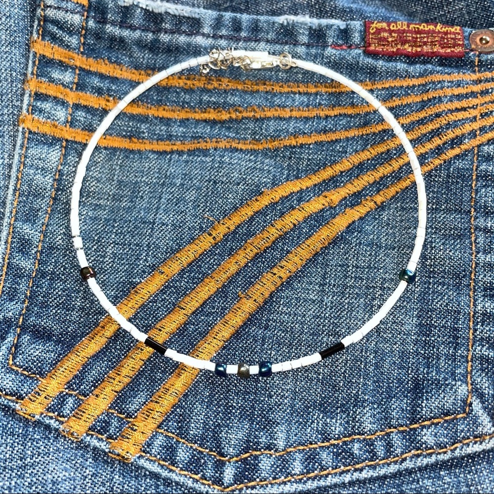 Bluejay boutique Navajo white crow western choker